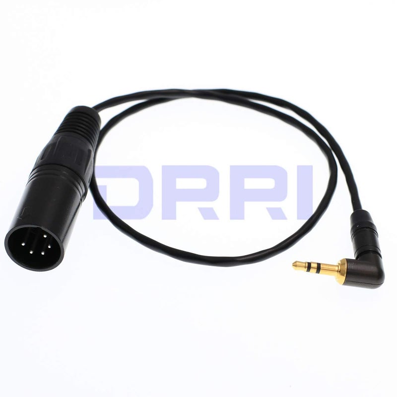 DRRI 5 Pin XLR Male to 3.5mm TRS Male Jack Stereo Audio Cable for ARRI XT - Image 2